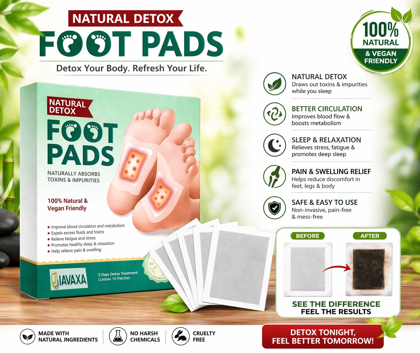 DETOX FOOT PADS (BUY1 GET1) FREE